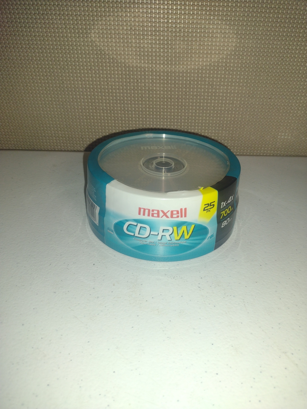 Maxell CD-RW Re-Writeable 25 Pack Spindle 700MB Max Write Speed 4x
